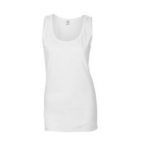 Gildan Womens/Ladies Softstyle Ringspun Cotton Tank Top / White